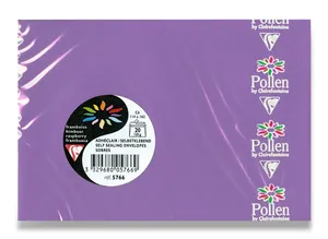 Koperta Clairefontaine, C6, fioletowa, 20 szt